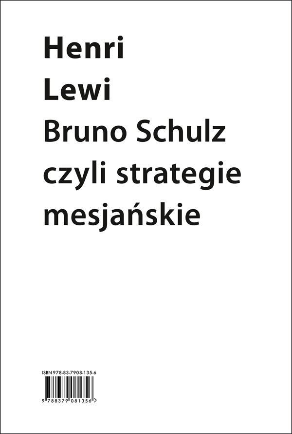 Strategie mesjaniczne Brunona Schulza